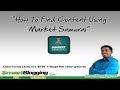 How To Find Content For Websites Using Market Samurai