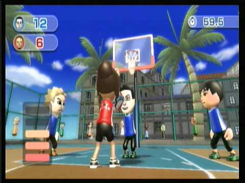 Wii Resort Basketball Pickup Game