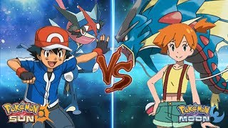 Pokemon Sun and Moon: Kalos Ash Vs Misty (Z-Moves Vs Mega-Evolution)
