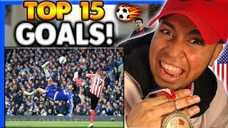 AMERICAN'S FIRST TIME WATCHING Football Skill Highlights! REACTION TOP 15 Goals 2017 Messi Neymar