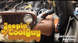 Jeep CJ7 Front Fender Removal
