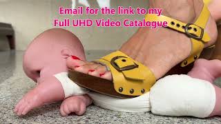Toy Baby Doll Trample Walkover Crush Fetish In Wooden Heels 1