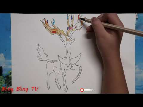 Bống Bống TV.Bé Bống vẽ và tô màu pokemon zeruneasu.