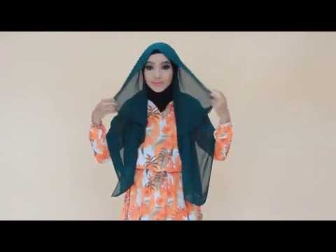 Hijab Tutorial Chiffon Syar'i - YouTube
