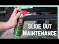 Maintaining Your Slides with 3-IN-ONE RVcare Slide-Out Silicone Lube!