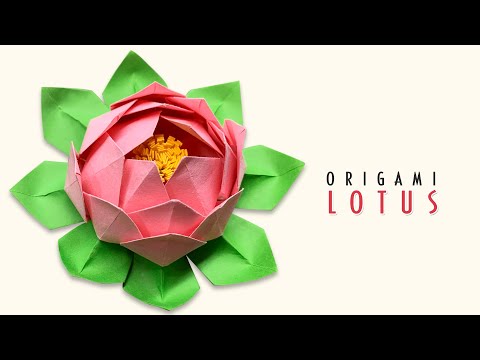 CÁCH LÀM HOA SEN GIẤY SIÊU ĐẸP CỰC KỲ ĐƠN GIẢN / ORIGAMI LOTUS