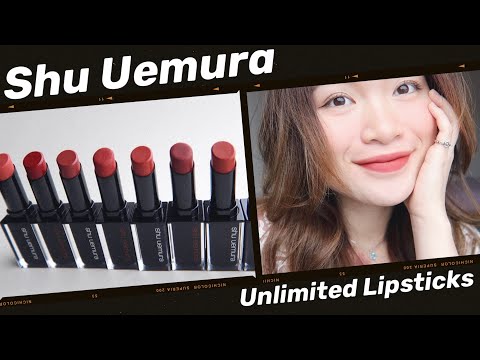 |SWATCH+REVIEW| SHU UEMURA Unlimited Rouge Lipsticks ❤ ROSIE PHAM