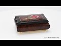 MBA62REDROSESNO - Radiant Single Stem Red Rose Musical Jewelry Box