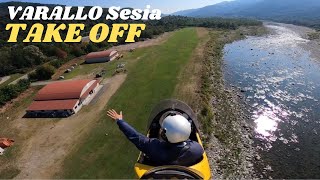 Gyrocopter - Autogiro Ela07 - Take Off From Varallo Sesia