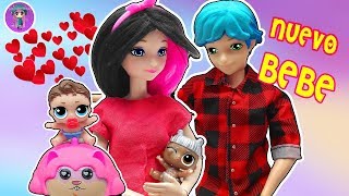 Rutina de mañana con la nueva bebe LOL Surprise TINZ de Marinette y Adrien - Videos con muñecas LOL