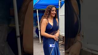 Bhojpuri Film Actress Monalisa In Blue Saree