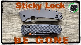 Easily Eliminate Knife Lock Stick - Demonstrated On A Benchmade Axis Lock And Spyderco Frame Lock