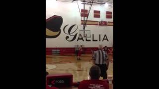 South Gallia point guard Brayden Greer with a nice assist class of 2015