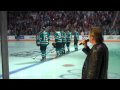 Greg Kihn sings the National Anthem at the Shark Tank October 30, 2009