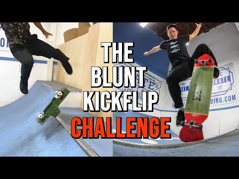 Trying To Blunt Kickflip The CRAZY Skateboards Of Braille!
