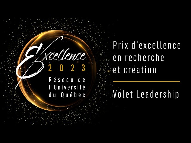 Watch Martin Goyette, lauréat du Prix d’excellence en recherche et création, volet Leadership 2023 on YouTube.