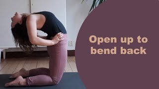 Open up to bend back