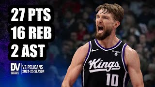 Domantas Sabonis Vs Pelicans 27 Pts 16 Reb 2 Ast Feb 08, 2025 Regular Season
