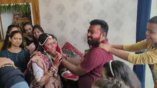 Shreemant Baby Shower Buhatiyo Shreemant Slapping Rasam God Bharai Bhabhi Devar Slapping