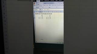 Subtract Formula In Excel