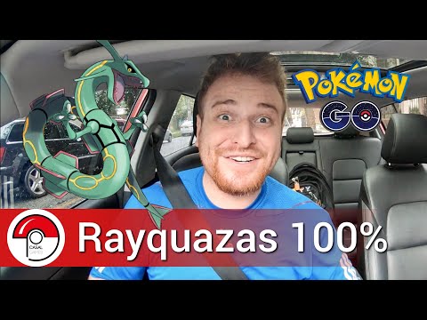 Três Rayquazas 100% no mesmo carro - Pokémon GO