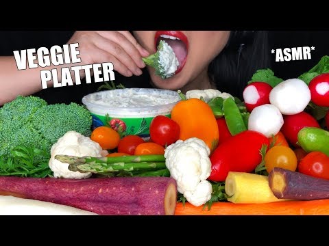 ** ASMR VEGGIE PLATTER ** (Extreme Eating Sounds) No Talking | ASMR Phan