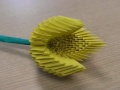 1 - 3D Origami - Flower - Yellow Tulip With Leaf - (how To Make)