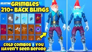 Returned Grimbles Skin Showcased With 210 Back Blings Fortnite Br Best Grimbles Combos