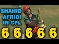 shahid afridi in cpl 2017   Beautiful sixes Excellent batting
