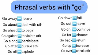 Phrasal Verbs With 