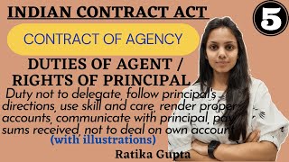 Duties Of An Agent Rights Of A Principal Contract Of Agency Contract Act 1872