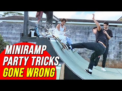 MINI RAMP PARTY TRICKS GONE WRONG