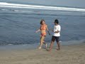 image Jalan Pagi Di Pantai Kuta Bali