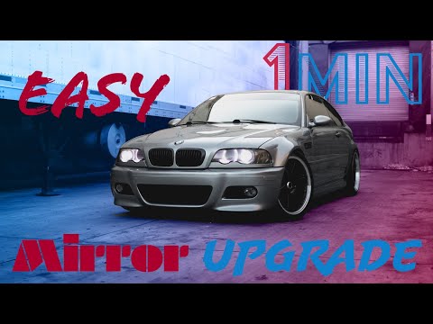 Quick easy 1 min BMW Mirror Upgrade | Blind spot | (SAFETY Increase!!!)