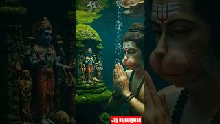 Bajrangbali Bowing To Lord Shri Ram In Water.