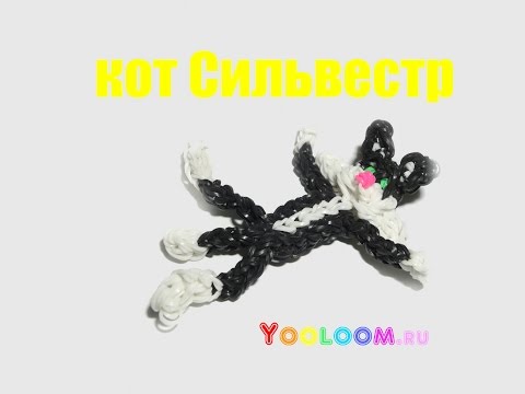 Как сделать из резинок кота на карандаш