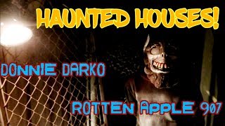#816 DONNIE DARKO & ROTTEN APPLE 907 Theme HAUNTED HOUSES - Daily Travel Vlog (10/31/18)