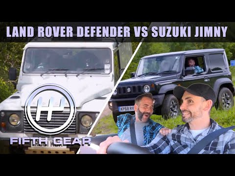 Land Rover Defender VS Suzuki Jimny - the off road test | Fifth Gear