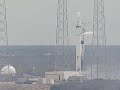 Closeup - spacex Falcon 9 static test firing is aborted right before ignition in smoke and fire