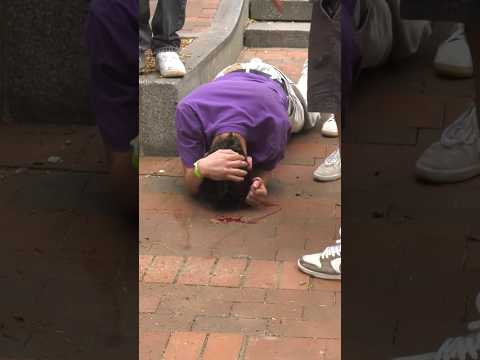 SKATER CRACKS HEAD OPEN DURING GO SKATE DAY 2023 #SHORTS