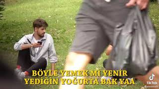Aras Karanfil Şapırdatarak Yoğurt Yeme Şakası
