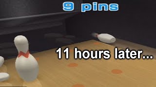 11 Hours Trying To Get A Perfect Game On Wii Sports Bowling And This Is The Closest I Got...