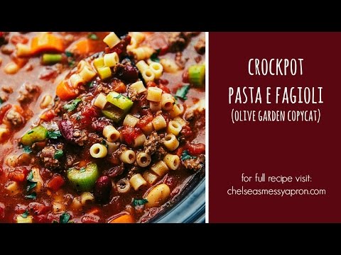 Youtube Pasta E Fagioli Recipe Olive Garden Crock Pot
