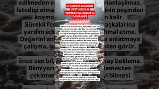 Kiymetin Bilinsinüsti̇yorsanyapman Gereken 10 Davranişduanıngücü