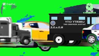 Trucks, Sports Cars And Police Cars And Movie Cars Stampede Green Screen