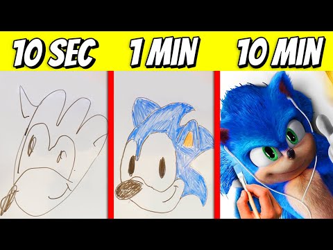 Play this video 10 Seconds vs. 1 Min vs. 10 Min SONIC Drawing Challenge!