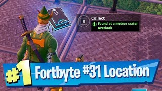 Fortnite Fortbyte #31 Location - Found at a Meteor Crater overlook