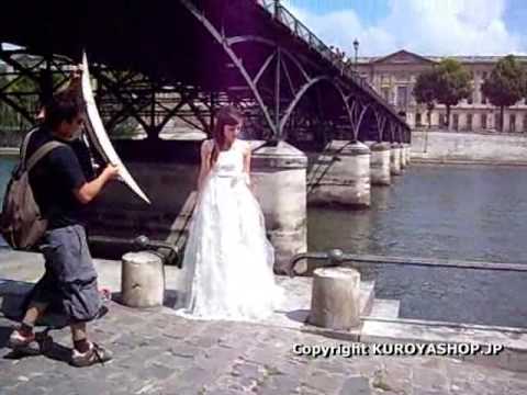 ALICIA ＆ MARIANNEのウエディングドレス，カラードレス 撮影風景 Parisにて