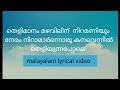 Thelimanam  mazhavillin niramaniyum neram / malare nine kanathirunnal/ malayalam lyrics/movie premam