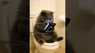 Cat Caught Using Iphone 17 In The Toilet